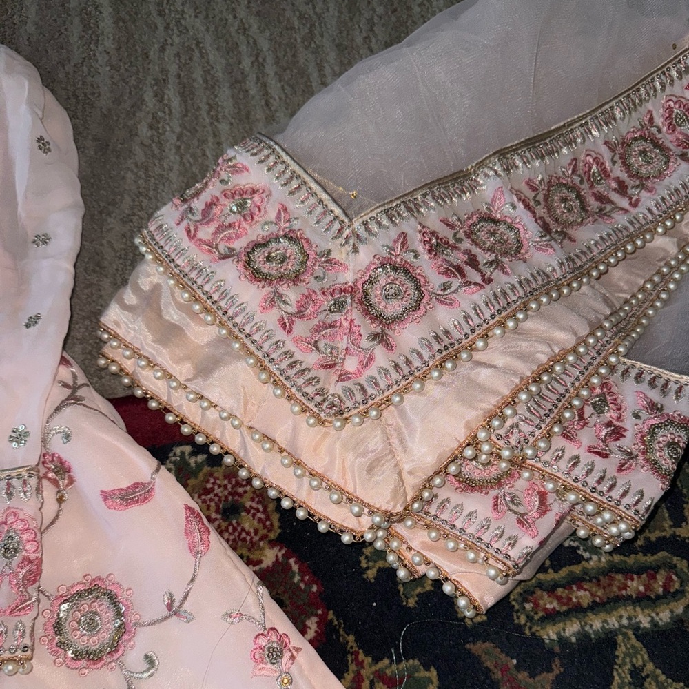 Women’s brand new Indian Punjabi suit outfit size extra small light pink stylish - Picture 6 of 6